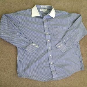Burberry's Blue and white  Mens Shirt Slim…